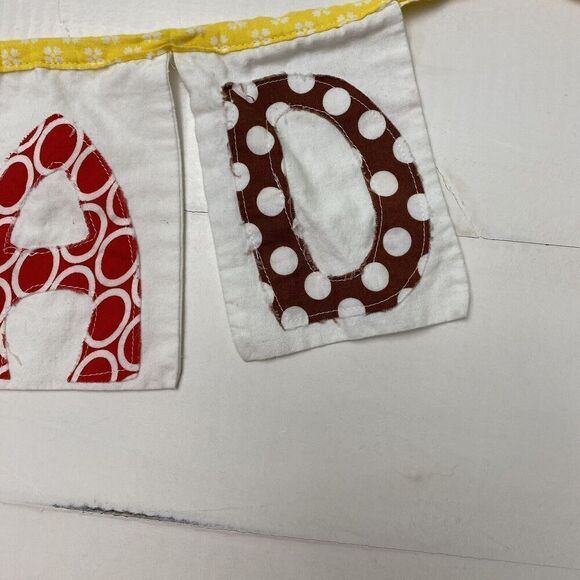 OOAK Handmade Children's Fabric Reading Theme Bunting Banner Garland - Picture 8 of 11